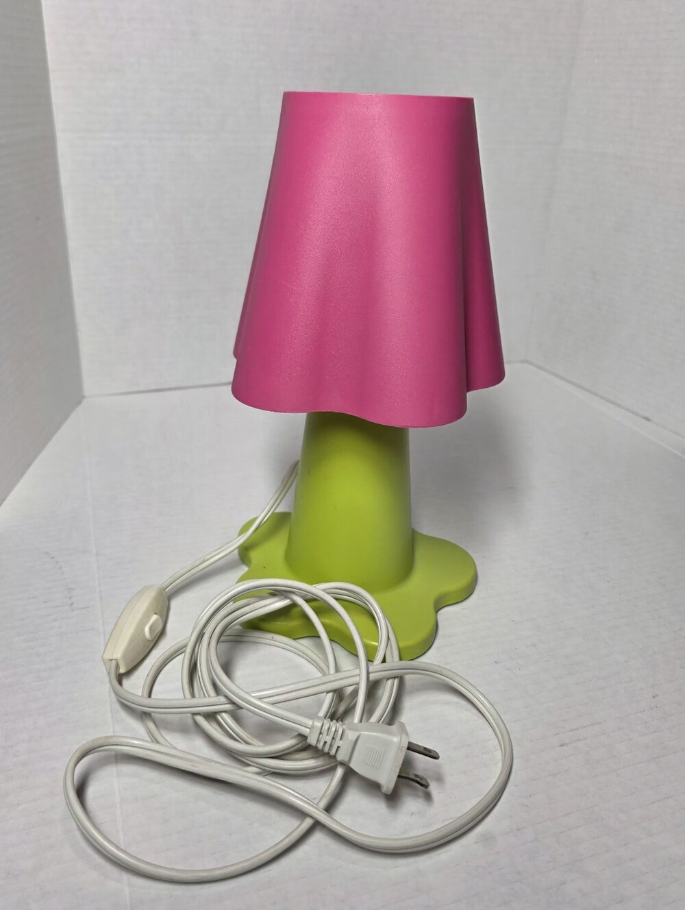 Vintage 1990's IKEA Mammut Pink Flower Lamp Night Light Bedside Table